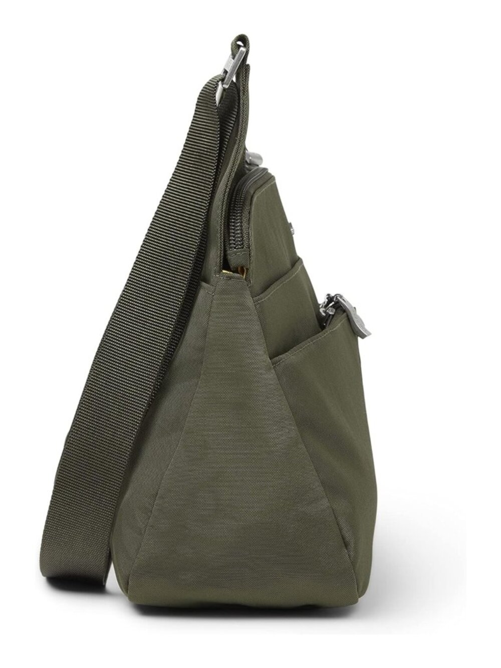 Baggallini Olive Nylon Crossbody Bag with RFID Wristlet, Adjustable Strap, Water - Picture 3 of 9